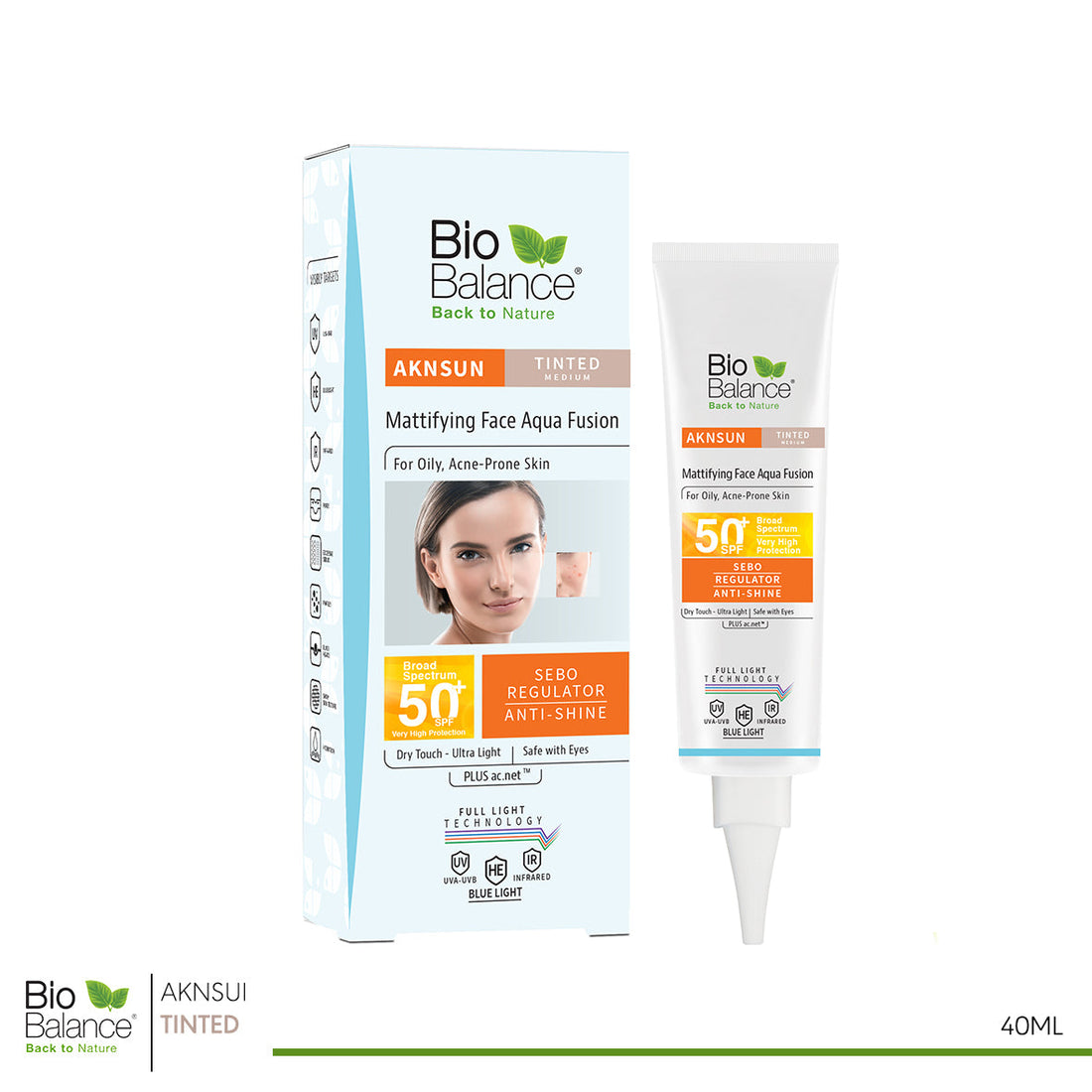 BIOBALANCE AKNESUN FACE Dry Touch TINTED MEDIUM