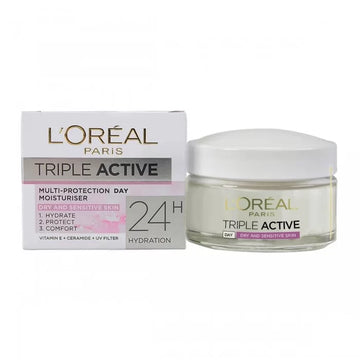 LOREAL TRIPLE ACTIVE Day cream Moisturiser 24H 50ml - جافة \