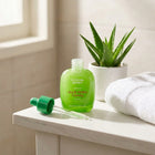 Eqqual Berry serum on bathroom shelf