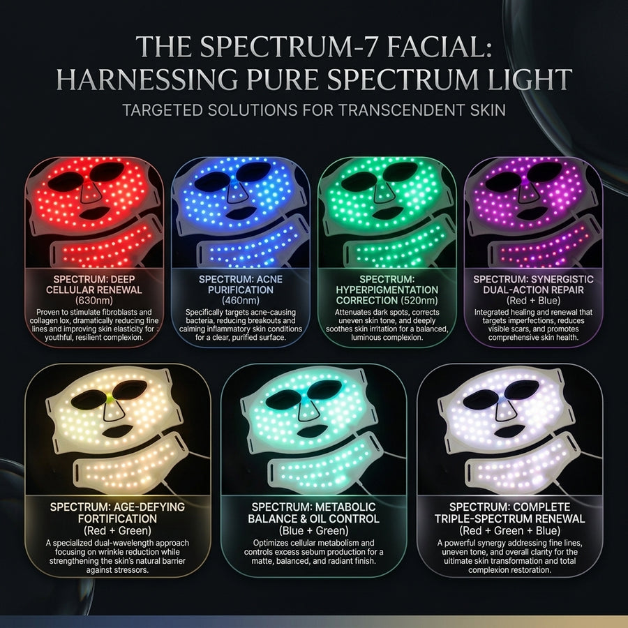 7-Color Flexible Silicone LED Face & Neck Mask | Wireless Anti-Aging Light Therapy