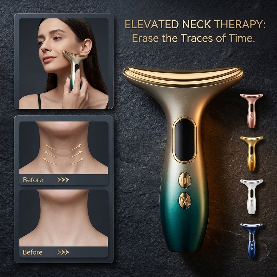 7-in-1 Advanced Neck & Face Sculptor | LED Light Therapy for Wrinkle Reduction, Skin Tightening & Jawline Contouring
