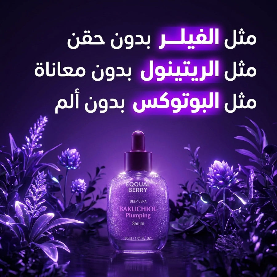 سيروم Eqqual berry Bakuchiol | بديل الريتينول النباتي + 13 ببتيد لشد البشرة وتملية المسام