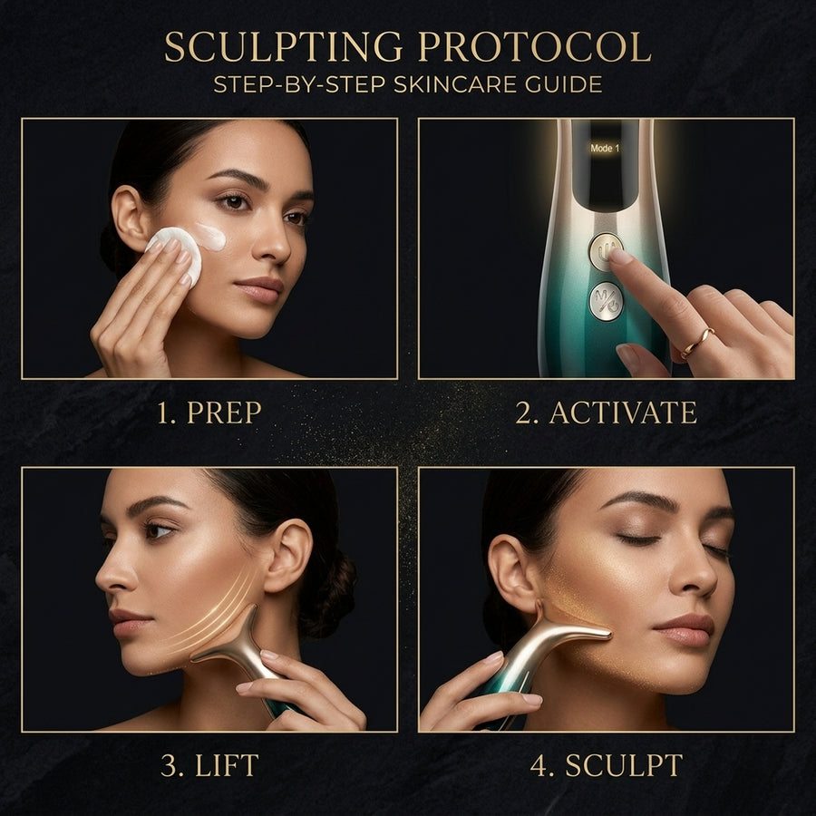 7-in-1 Advanced Neck & Face Sculptor | LED Light Therapy for Wrinkle Reduction, Skin Tightening & Jawline Contouring

