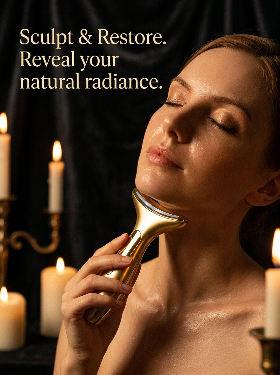 7-in-1 Advanced Neck & Face Sculptor | LED Light Therapy for Wrinkle Reduction, Skin Tightening & Jawline Contouring
