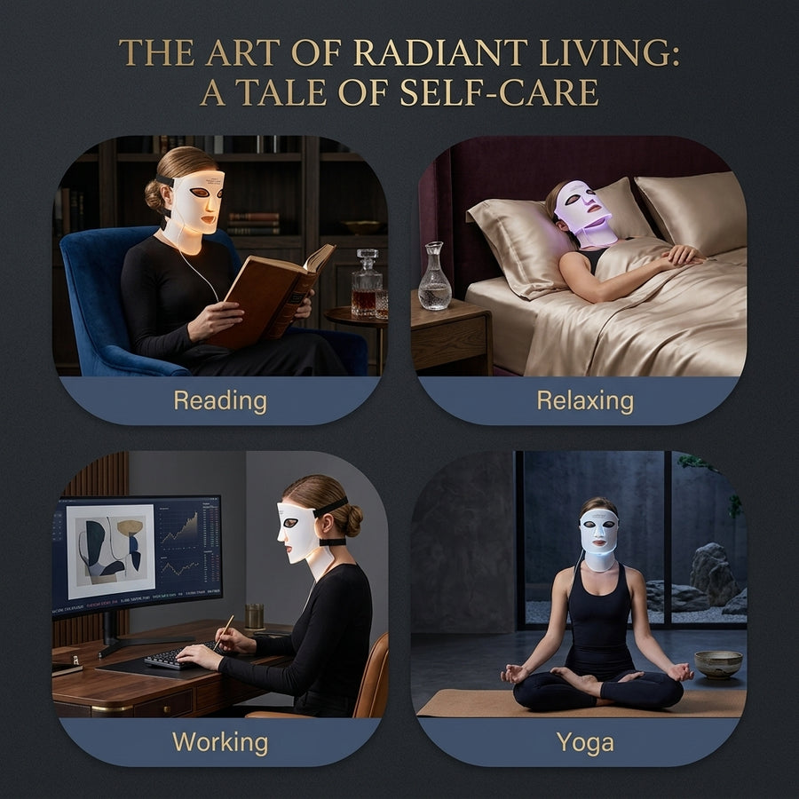 7-Color Flexible Silicone LED Face & Neck Mask | Wireless Anti-Aging Light Therapy