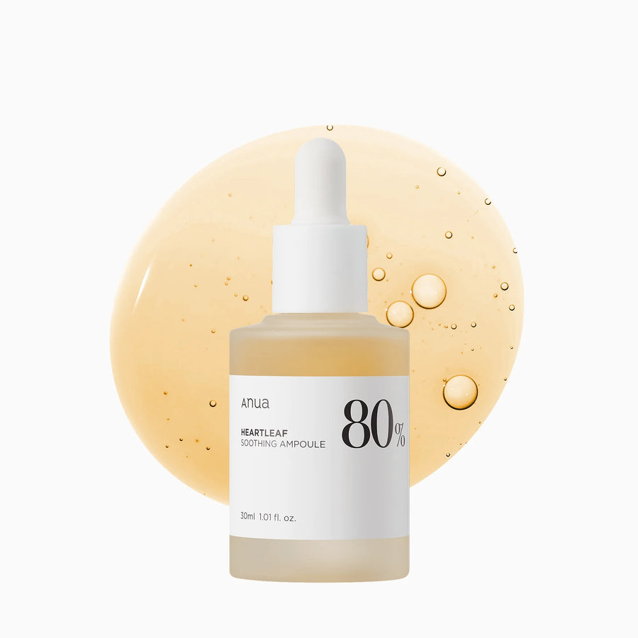 Anua Heartleaf 80% Soothing Ampoule Face Skin Calm Serum 30ml