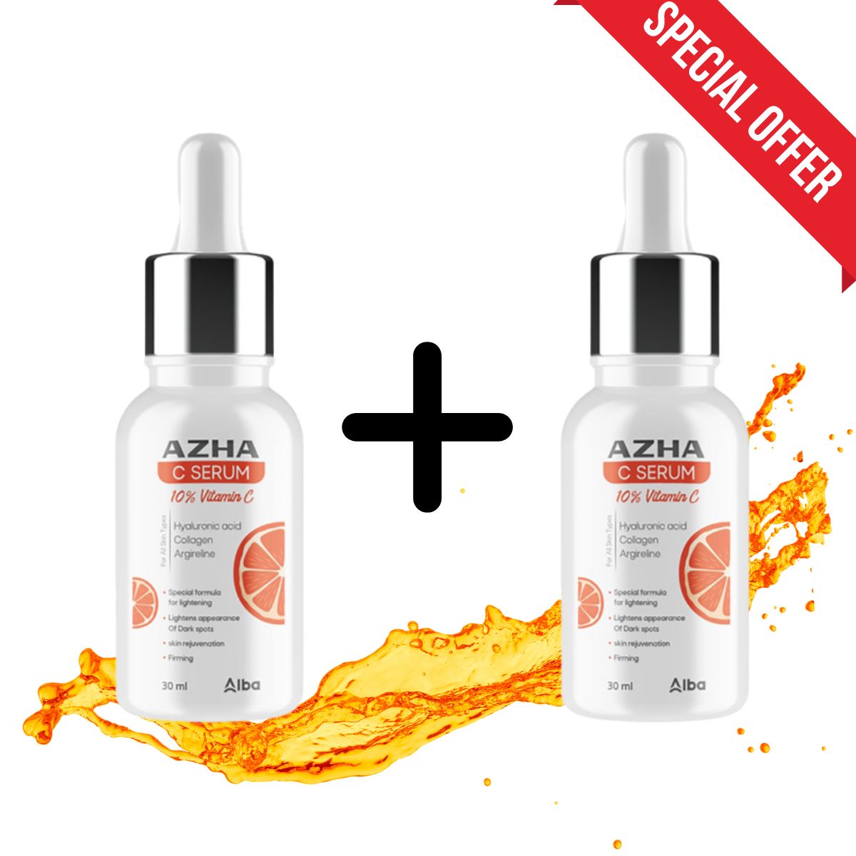 Azha vitamin c serum 30 ml offer 1+1