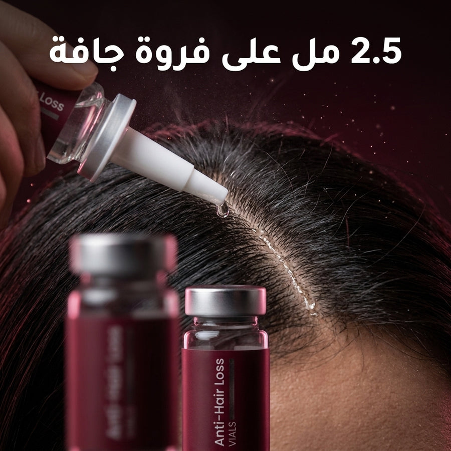 وضع أمبولة كابكسي على فروة الرأس