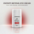 عبوة كريم العين Infinity Retinol مع عبارة منتج أصلي 100% وشحن لكل العالم