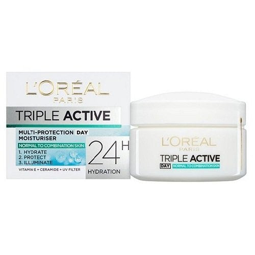 LOREAL TRIPLE ACTIVE Day cream Moisturiser 24H 50ml - جافة \