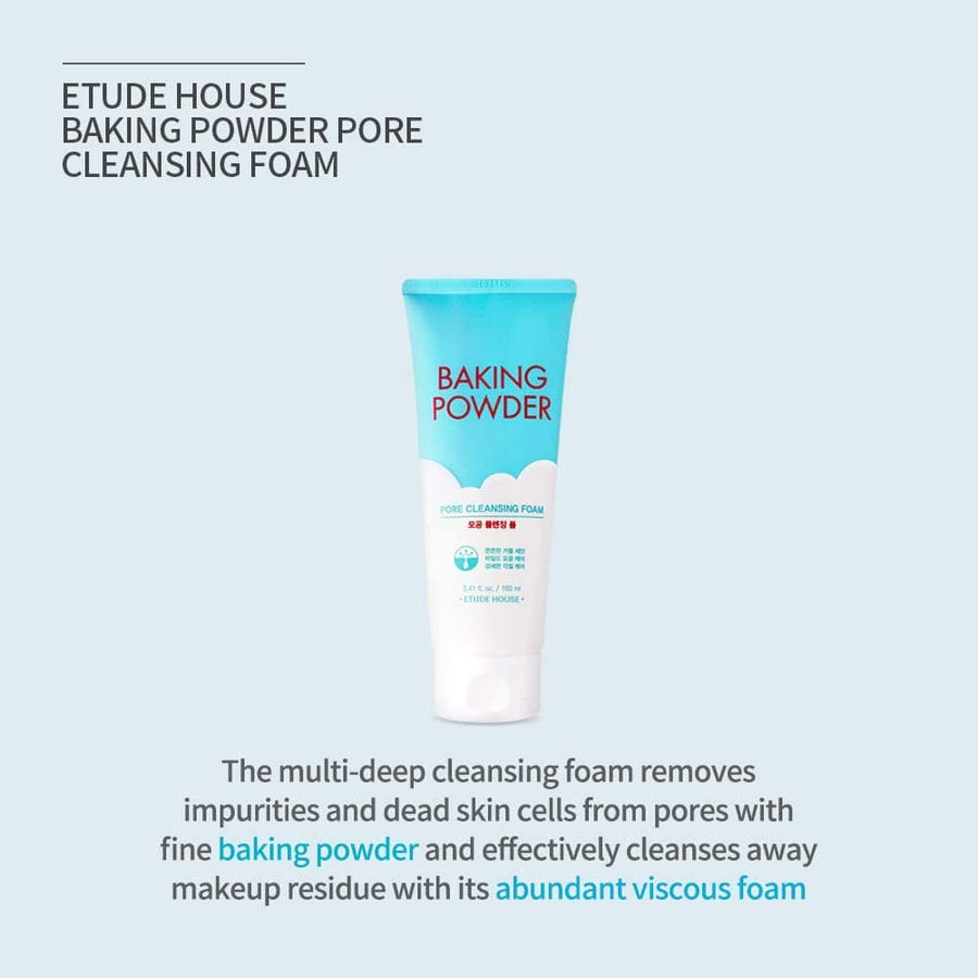etude house baking powder cleansing foam 160ml - Instachiq