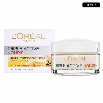 LOREAL TRIPLE ACTIVE NOURISH Moisturiser 24H 50ml - Cream