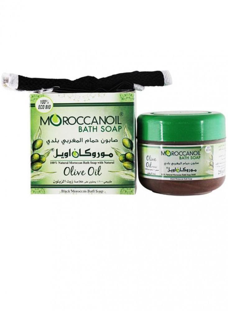 moroccan oil soap 250ml + loaf  حمام مغربي - Instachiq