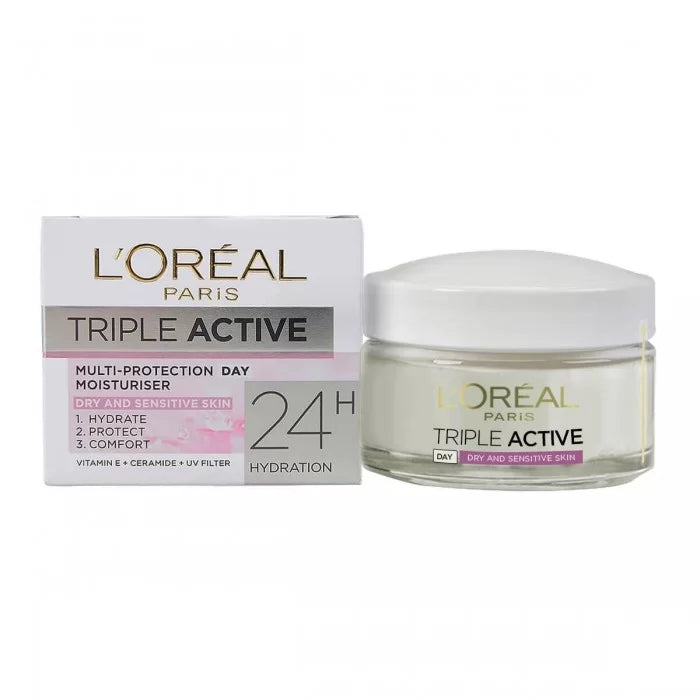 LOREAL TRIPLE ACTIVE Day cream Moisturiser 24H 50ml - جافة \